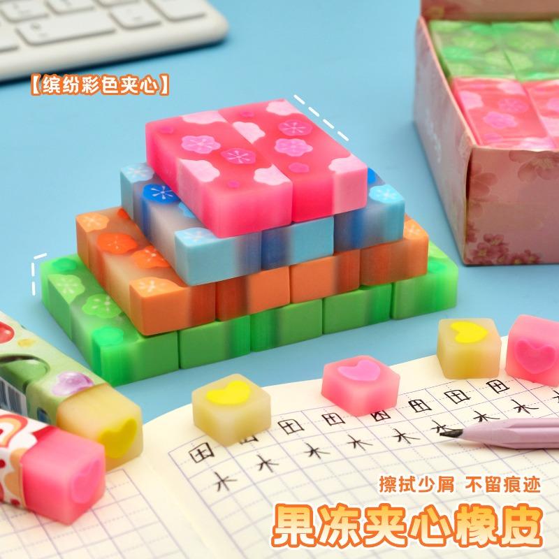 1Pc Cute Erasers Wholesale Fun Sakura Rubber Pencil Writing Correction Gift for Student School Stationery Supplies