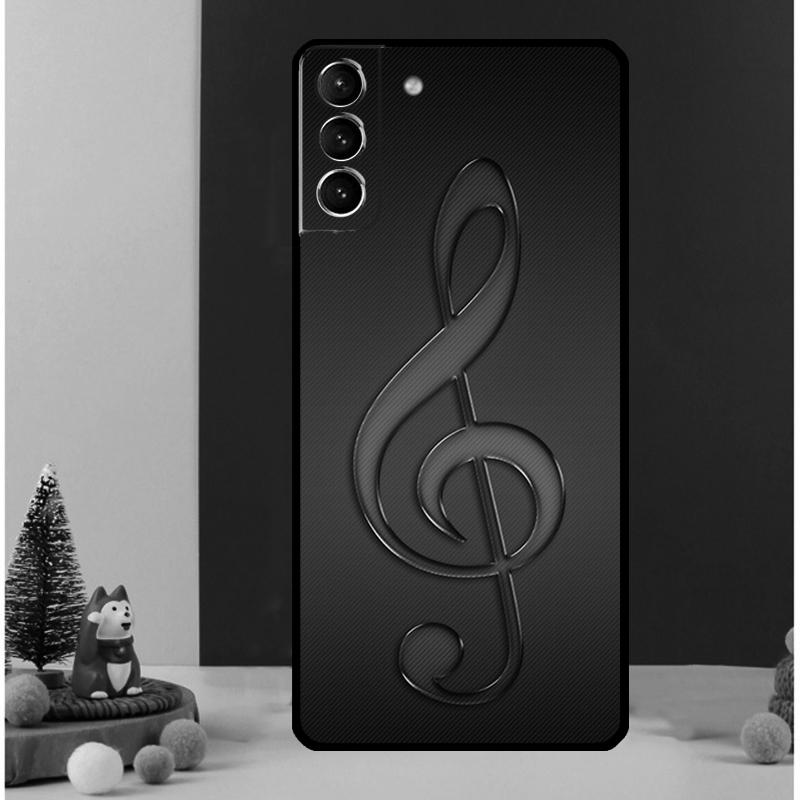 Treble Clef Music Note Case For Samsung Galaxy S25 S26 Ultra S21 S22 S20 S23 S24 Ultra S10 Plus S25 FE Cover Funda
