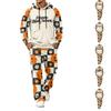Men's Halloween Printed Long Sleeve Hoodie and Pants Set Two Piece Sweatsuit Costume Outfit