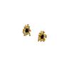 Exquisite Chrysanthemum Emerald Diamond Stud Earrings for Women, Trendy S925 Silver Needle Design