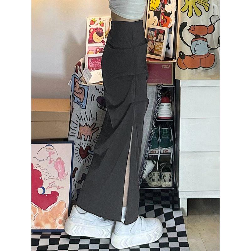 mm Pear Shapes Female Autumn Fat Sister Covering Parka Dark gray S
