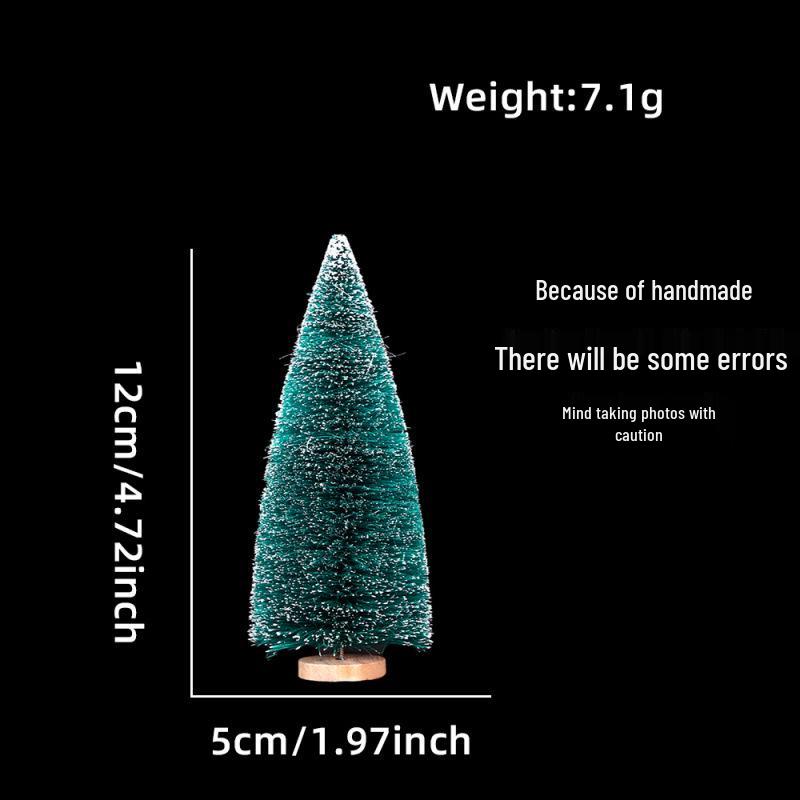 Schnee-beflockter Mini-Sisal-Weihnachtsbaum: Künstliche Weiße Zeder in verschiedenen Größen zur Dekoration von Mikrolandschaften