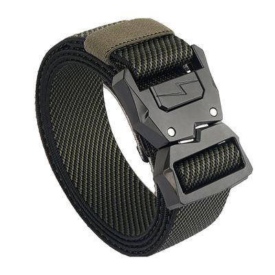 Belt Buckle Tactical Quick Release Outdoor Jeans Casual BTA485 Men's (Green)