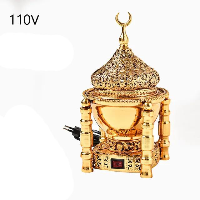 

YXY Arabia электрическая курильница для благовоний металлическая 110 В/220 В кадильница Bakhoor из сандалового дерева Ближнего Востока OUD ароматическая печь для украшения дома