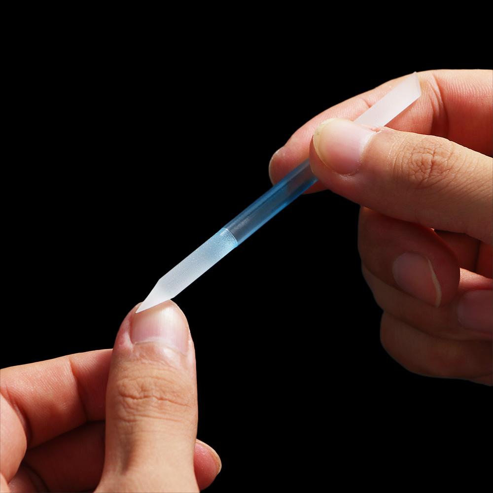 Art Tools Gradient Color Double Sided Nail File Pedicure Tool Glass Cuticle Pusher Cuticle Remover