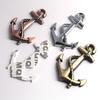 3D Metal Personality Car Stickers Boat Anchor Hooks Navy Emblem Grill Cross Badge Pirate Ship Car Body Sticker