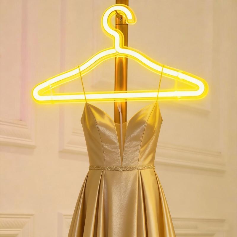 Modern Illuminated Garment Hanger Plastic Construction Clothes Organizer Laundry Hanger with Soft Lighting Effect