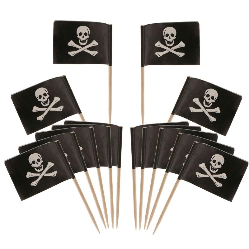 

100 Pcs Cocktail Sticks Small Mini Cake Toppers Toothpick Flags Food Drink Flags 1