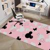 Office Rug Mickey Mouse, Pink Background theme 3D Printed Anti-Slip Rug-Machine Washable for Living Room