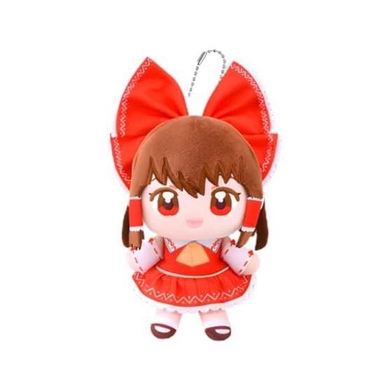 Touhou Nuipurike Sitting Mascot Plush Toy, Approx. 15cm, Reimu Hakurei, with Ball Chain