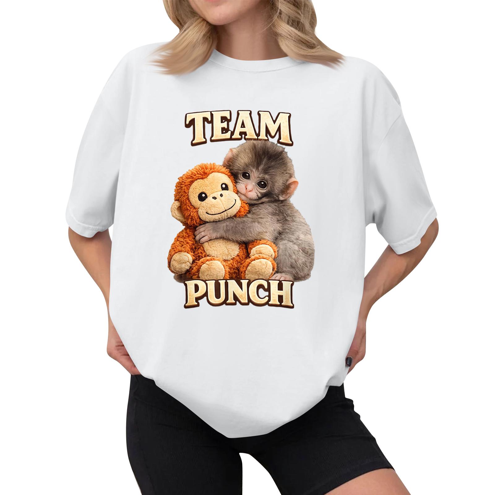 

Women s Casual Printed T-Shirt Round Neck Pullover Short Sleeve Top XL білий