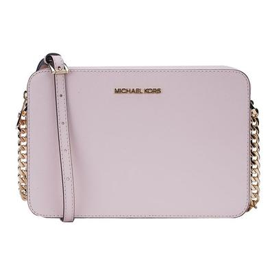 MK Jet Set Letter Logo Chain Commuter Leather Shoulder Bag Large Women Bags Pink 35T8GTTC9L-POWDER-BLUSH