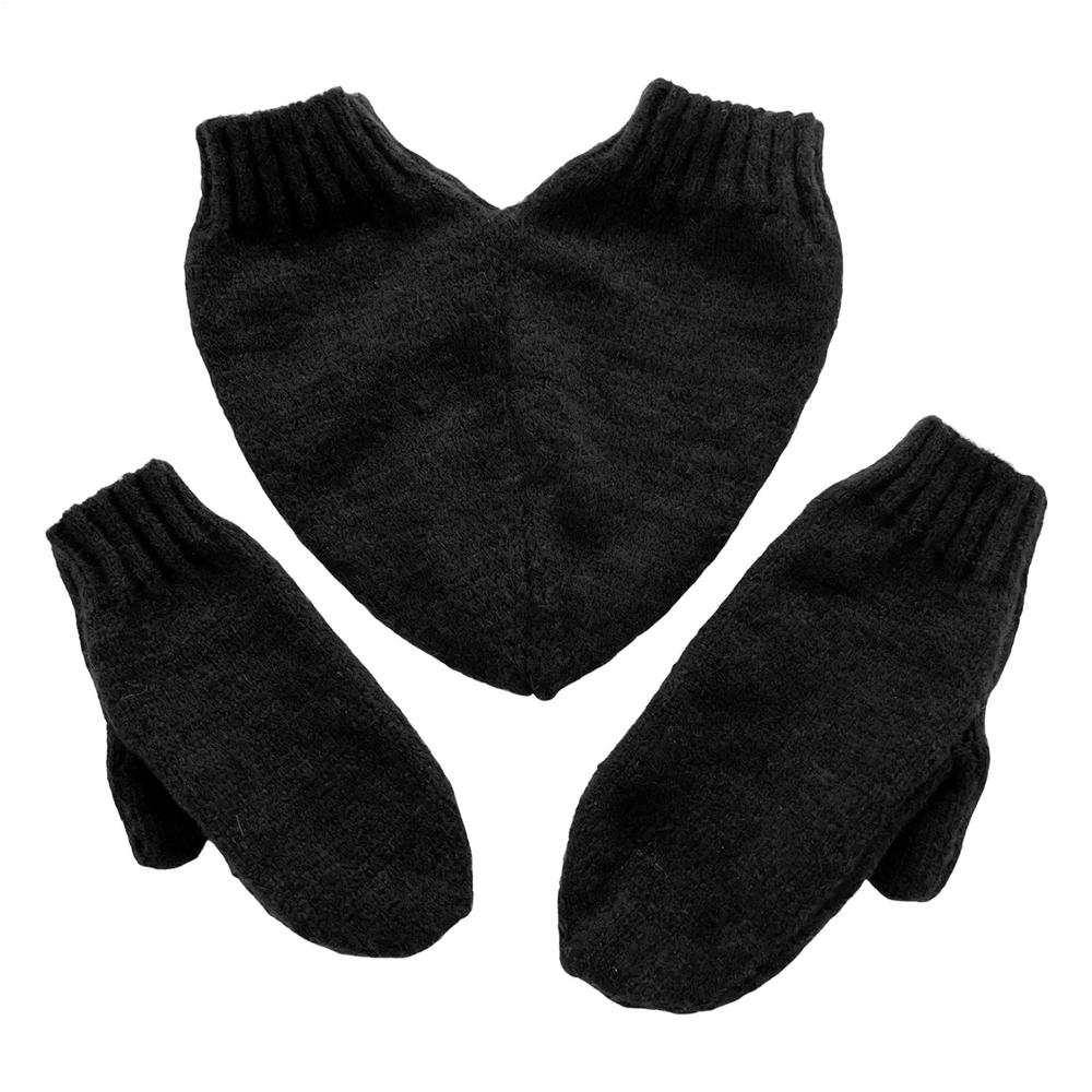 

Warm Gloves Couple Warmer Knit Holding Hands Heart-Shaped Warm Gloves For Men For Christmas Cosplay Walking Birthdays Holiday чорний