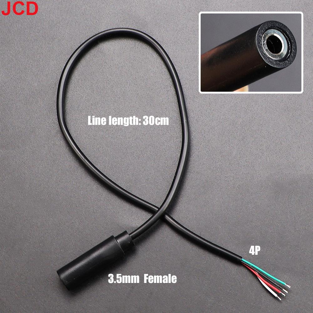 JCD 5Pcs 2.5/3.5mm Audio Cable Connector 2 3 4 Pole Mono Stereo Male Plug Female Jack Extension Wire AUX Headphone DIY Repair