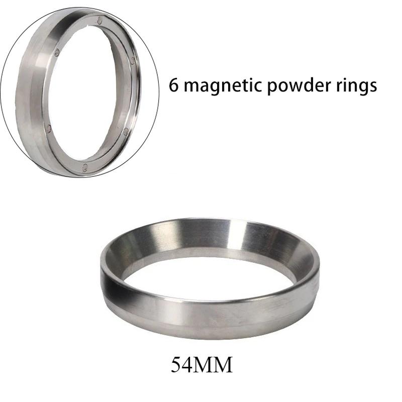 6 Magnetic Espresso Coffee Dosing Ring Dosing Funnel Stainlness Steel with 6 Magnets Fits 51/54/58/mm Portafilter Barista Tools
