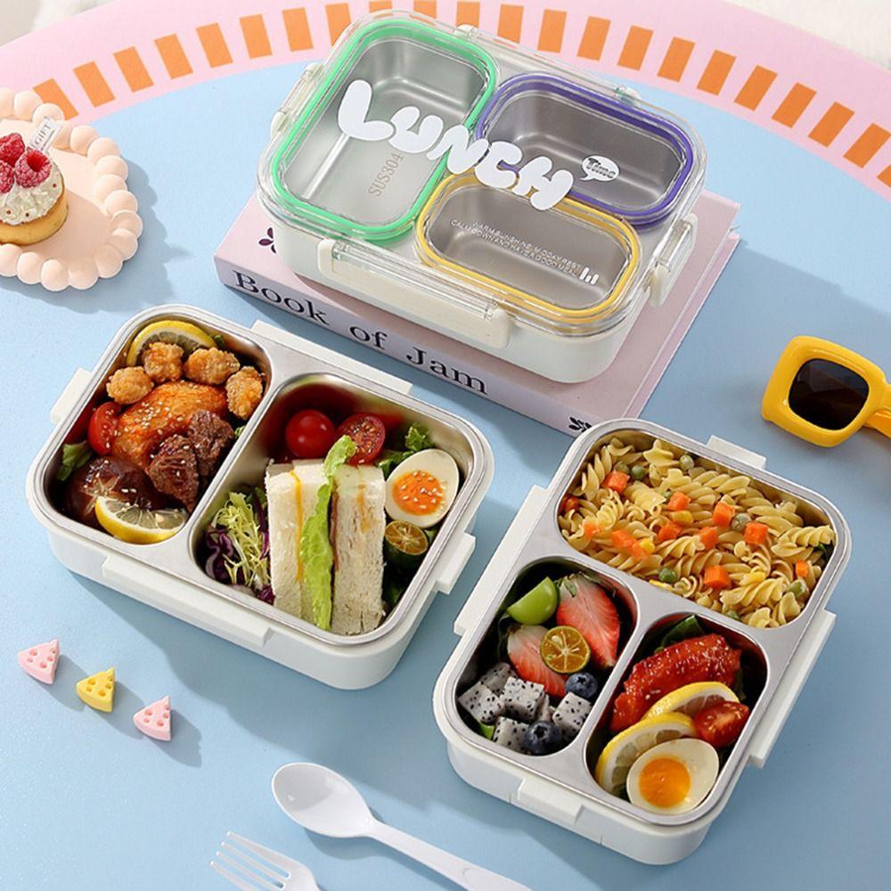 Sealed Design Portable Food Container Food Grade Divided Lunch Plate  Outdoor Activities