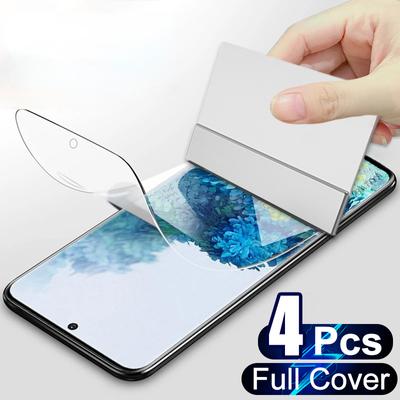 4Pcs Hydrogel Film Für Samsung Galaxy S20 S21 FE S22 S23 Plus Ultra S10 S8 S9 Screen Protector Samsung hinweis 9 10 20 Volle Abdeckung