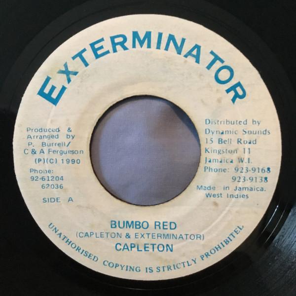 

7inch Record CAPLETON Bumbo Red NONE Exterminator 1990 Jamaica Reggae Ska Dub Used