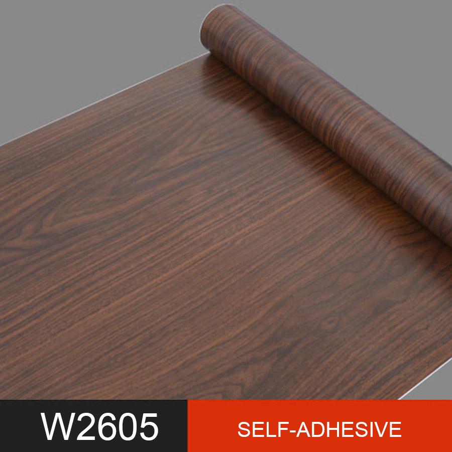 DIY PVC Self Adhesive Wallpaper Wood Grain Furniture Renovation Sticker Waterproof Vinyl for Wooden Desktop Wardrobe Door