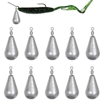 10pcs/lot Fishing Weight Sinkers 3.5g 5g 7g 10g 14g Soft Bait Sinker Bass Fishing Tackle Accessories