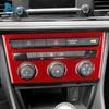 For Seat Leon 2013 2014 2015 2016 2017 2018 2019 2020 LHD RHD Car Central AC Button Panel Trim Real Soft Carbon Fiber Sticker