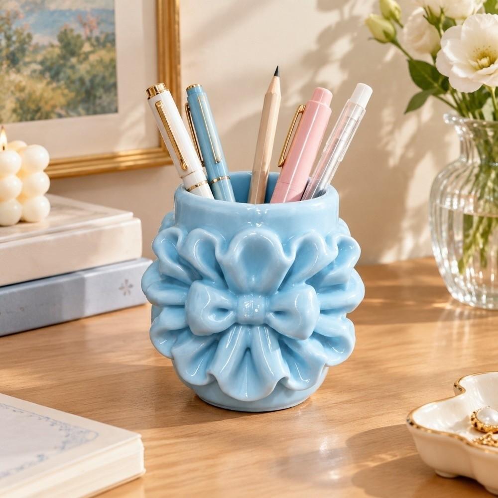 3D Printed Pencil Holder Bow Storage Box Practical Makeup Brush Holder  Beauty Tool Storage
