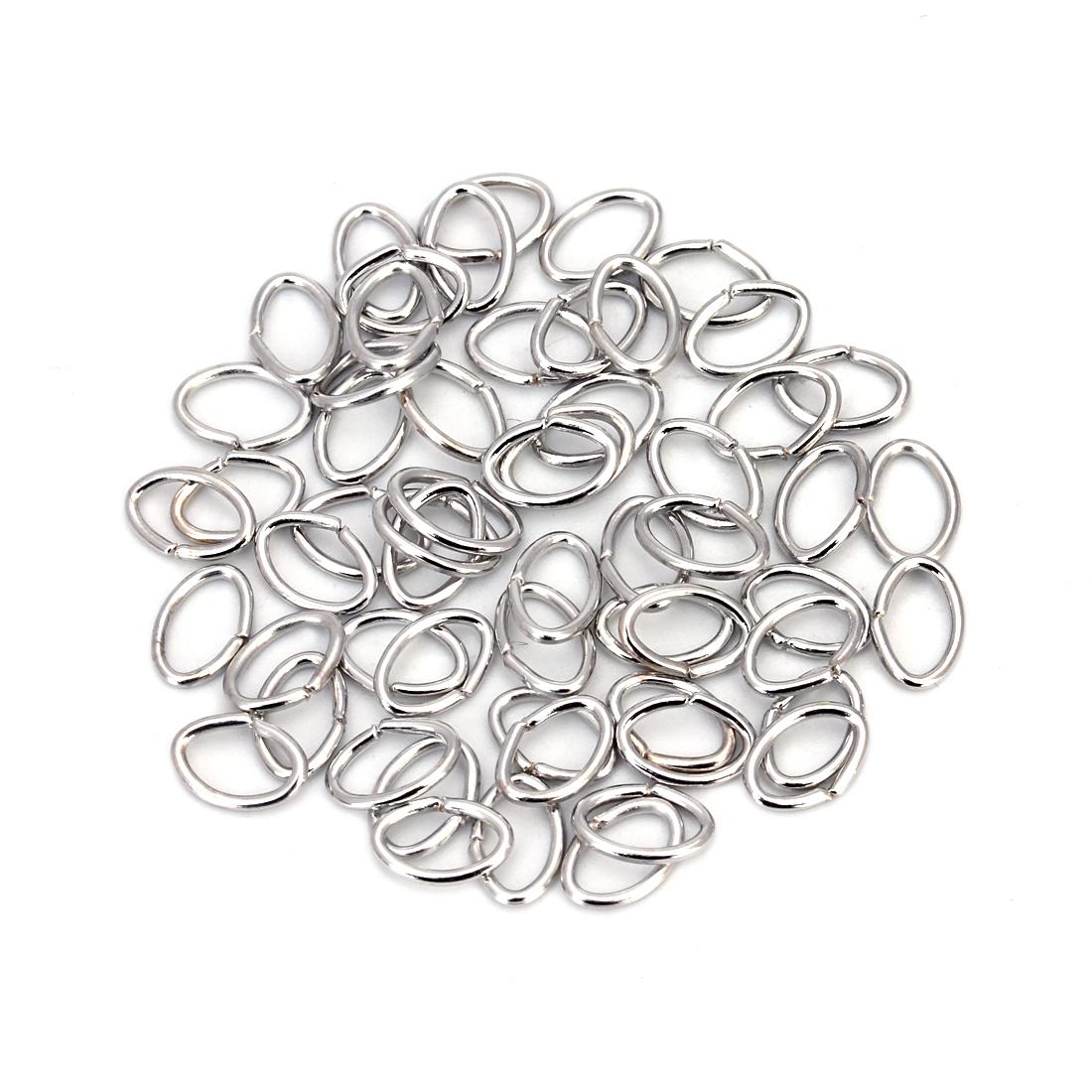 

200pcs 7mm Metal Iron Jump Rings Silver Rhodium KC Gold Color Oval Closed Single Split Loops For Jewelry Making DIY Bracelets