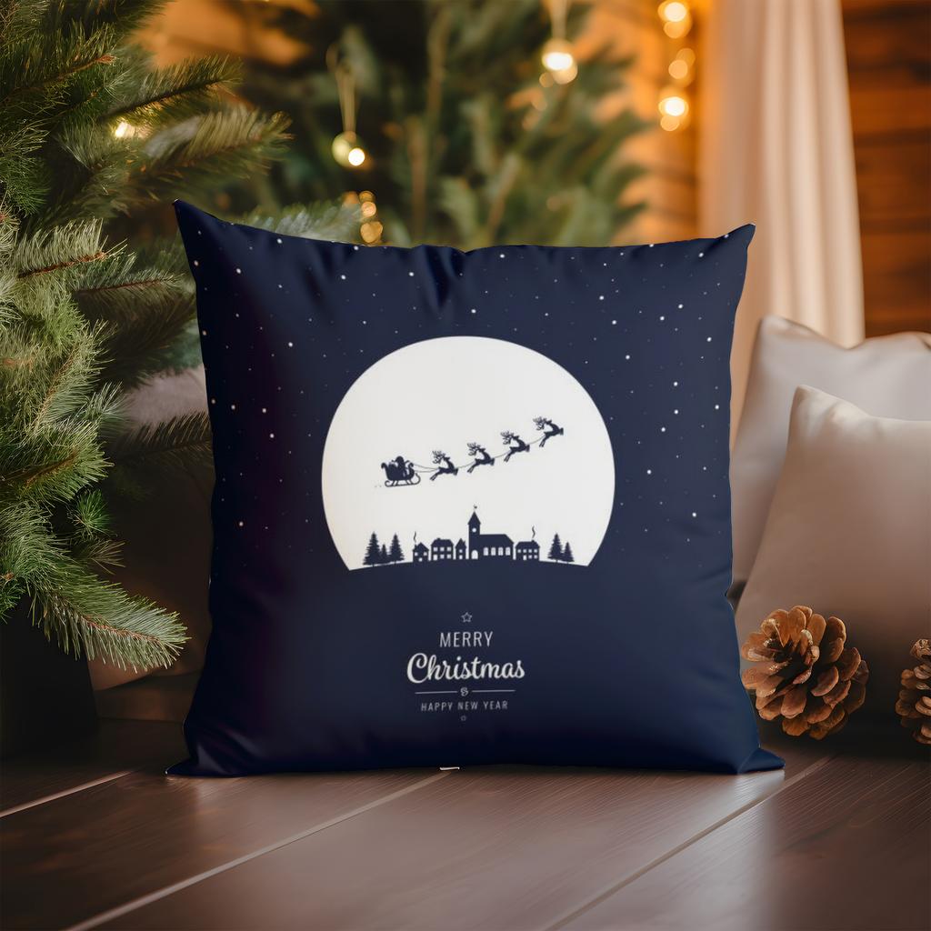 Home Decor Christmas Cheer: Festive Patterned Pillow Cover Pattern Cushion Cover Suitable for Sofa Bedroom Car Pillow Cover