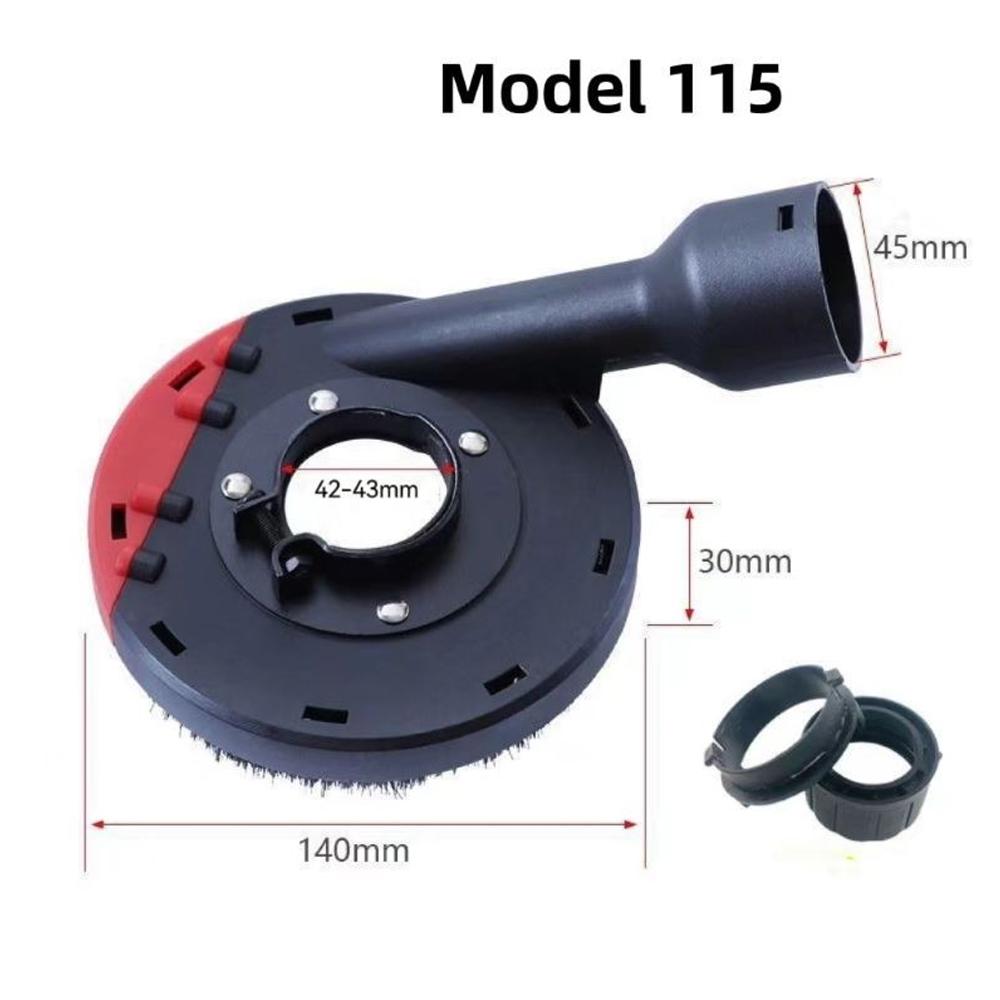 

Universal Angle Grinder Dust Shroud Cover 100/125mm - Surface Grinding Dust Collector Attachment for Concrete/Metal