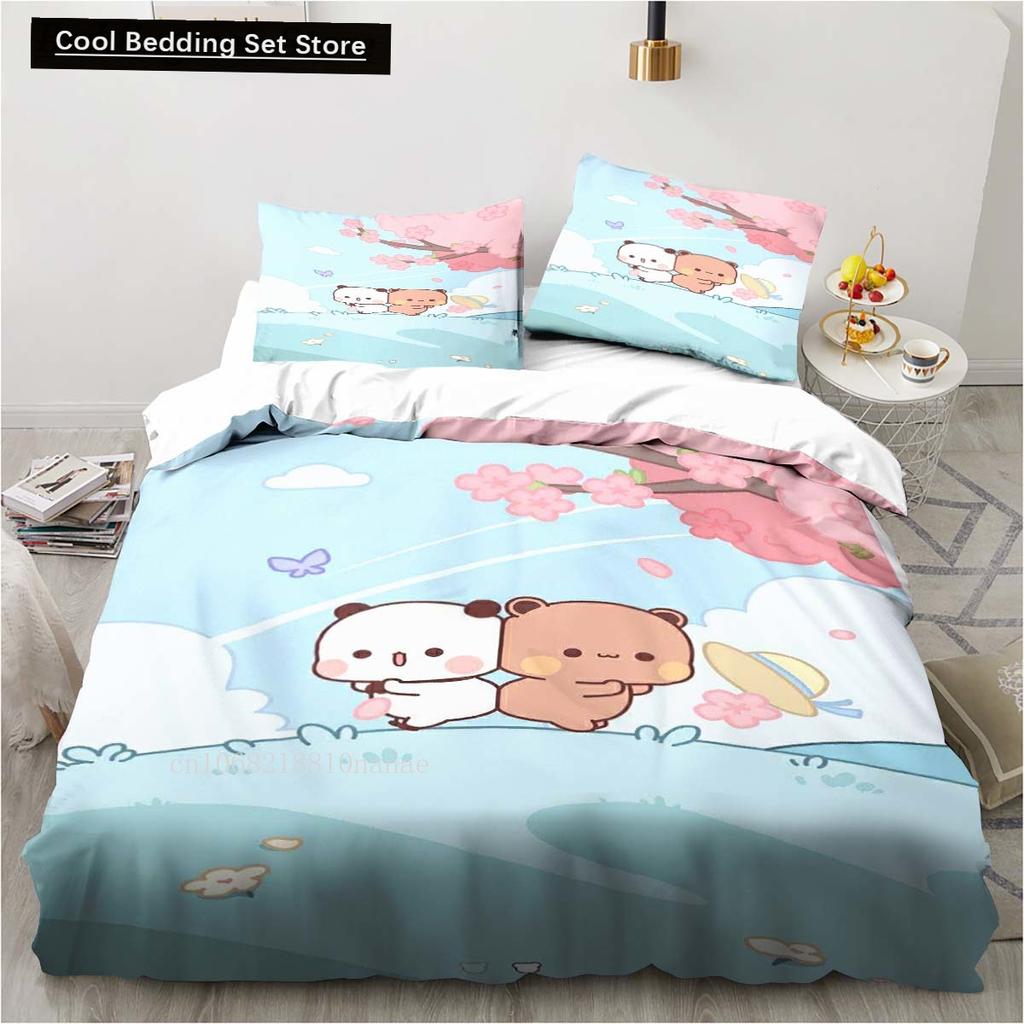 Cute Bubu and Dudu Cartoon Print All Season Twin Bedding Set 2/3 Piece Comforter Set Bed Duvet Cover Double King Comforter Cover