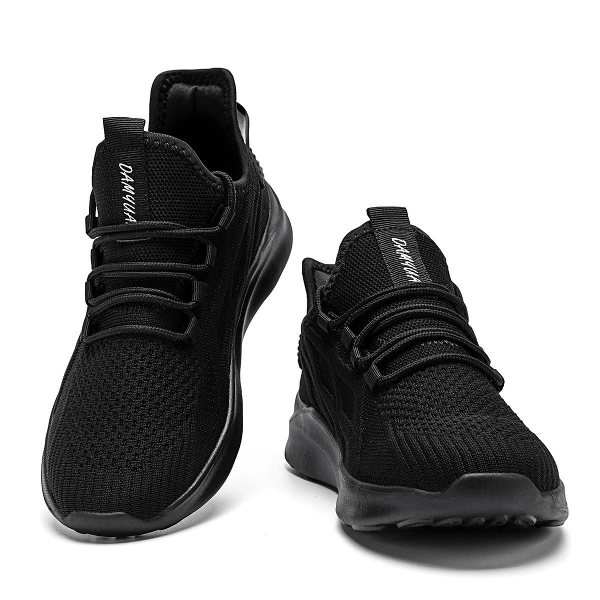 

Damyuan дышащая теннисная обувь класса люкс для женщин и мужчин, летние кроссовки, удобная теннисная обувь для мужчин, спортивная обувь для бега на открытом воздухе 36 чёрный