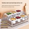 Di Rui En Stainless Steel 10-Compartment Round Condiment Rack
