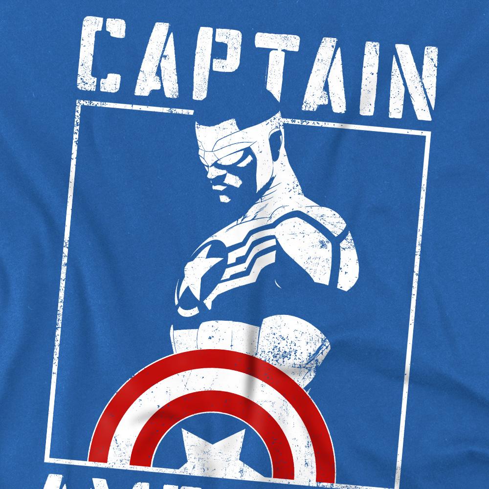 Captain America Childrens/Kids Stencil T-Shirt