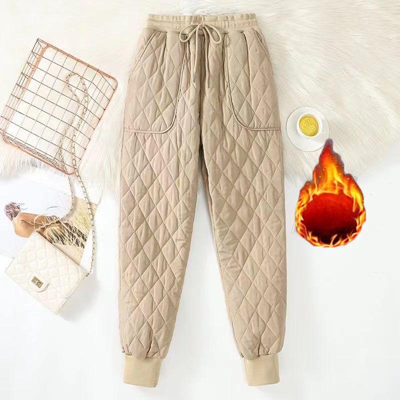 

New Winter Thick and Warm Down Cotton Pants with Loose Oversized Casual Haren Pants 4XL хакі