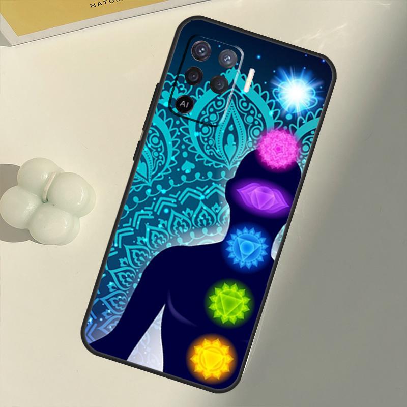 Mandala Chakra Insist Yoga Case For OPPO A15 A74 A54 A94 A52 A72 A31 A53 A53S A5 A9 2020 A3S A5S A83 A91 A93 Cover