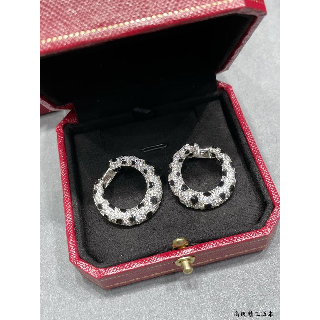 Leopard Spotted Earrings Women Can Wear, Adding Rivet Elements Fashionable and Exquisite High-end Customized Electroplating 18k Gold