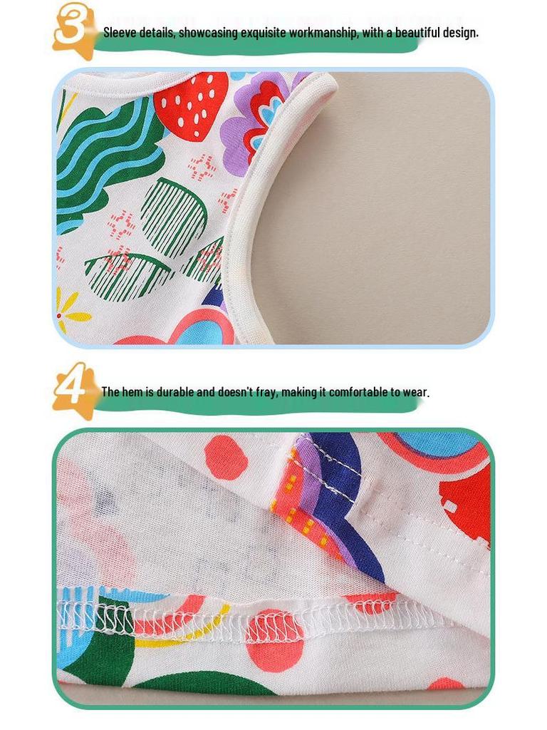 Mädchen Strickkleid im europäischen und amerikanischen Stil mit Cartoon-Print, Puffärmeln und Rundhalsausschnitt