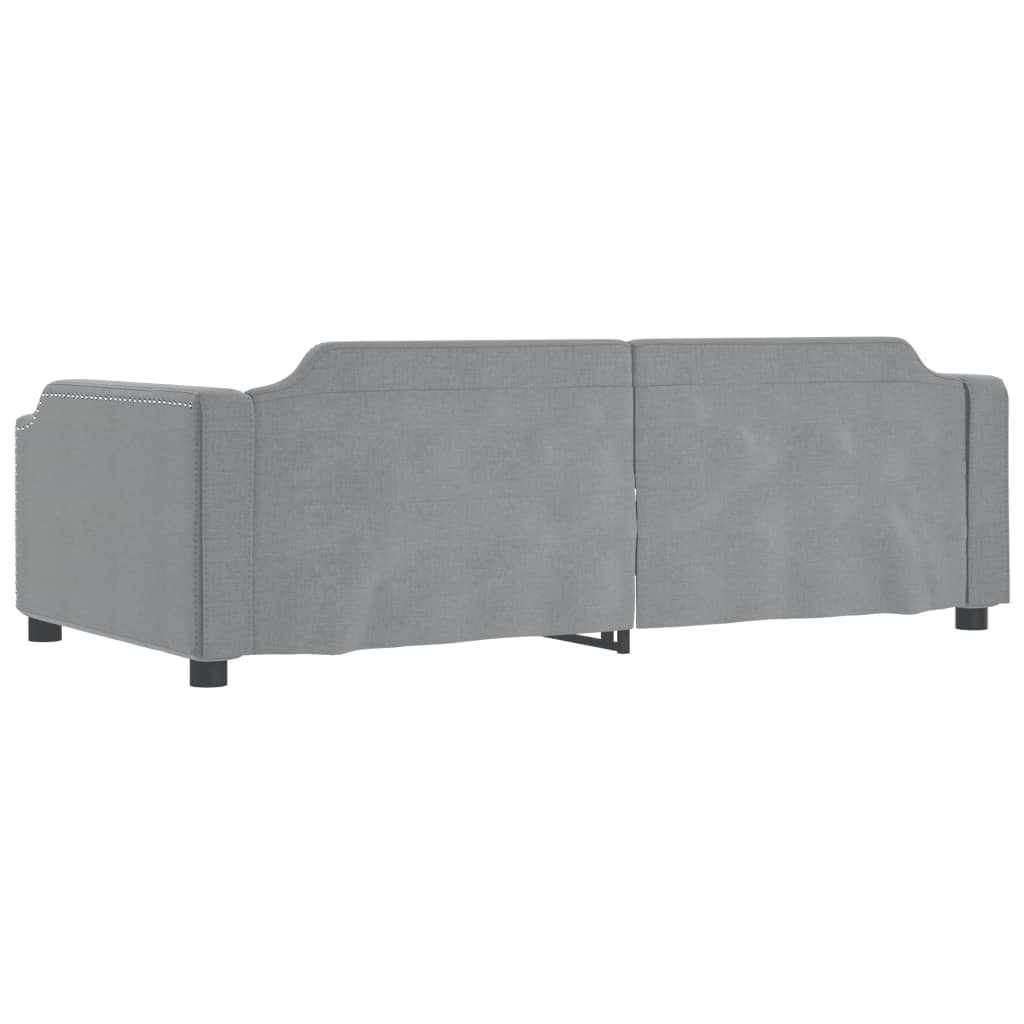 Daybed Light Grey 90x190 Cm Fabric