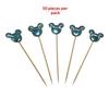 50Pcs Mini Heart Star Cupcake Topper Happy Birthday Cake Flag Decorating Baby Shower Birthday Party Cake Toppers Wedding Supply