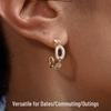 HEFANG Light Luxury Women's Chain Earrings - Fashionable and Versatile for Commuting or Dating, High-End Feel Ear Stud Accessories.
