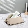 Nordic Desktop Leather Storage Box Jewelry Keys Display Tray Makeup Organizer Container Books Plants Holder Pot Home