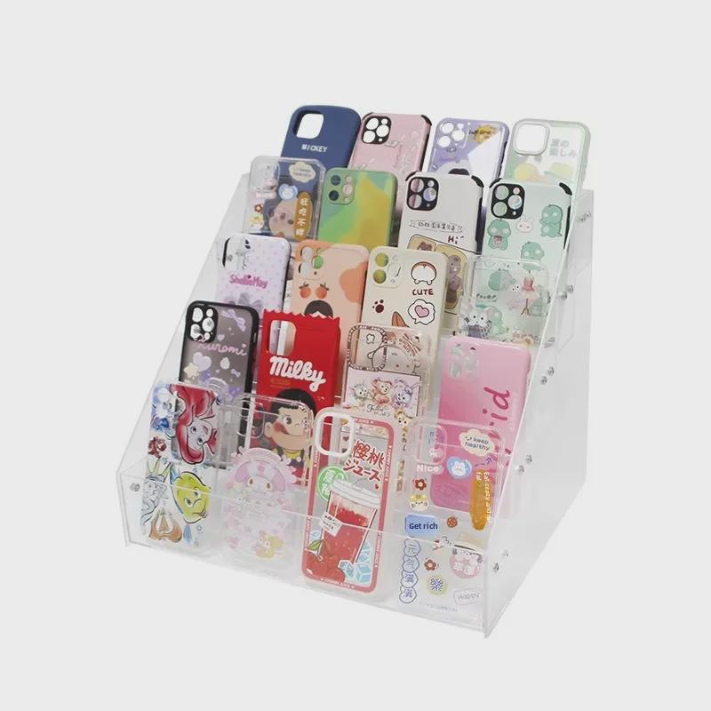 Acrylic Multi-Layer Display Stand for Desktop Storage: Phone Cases, CDs, Masks