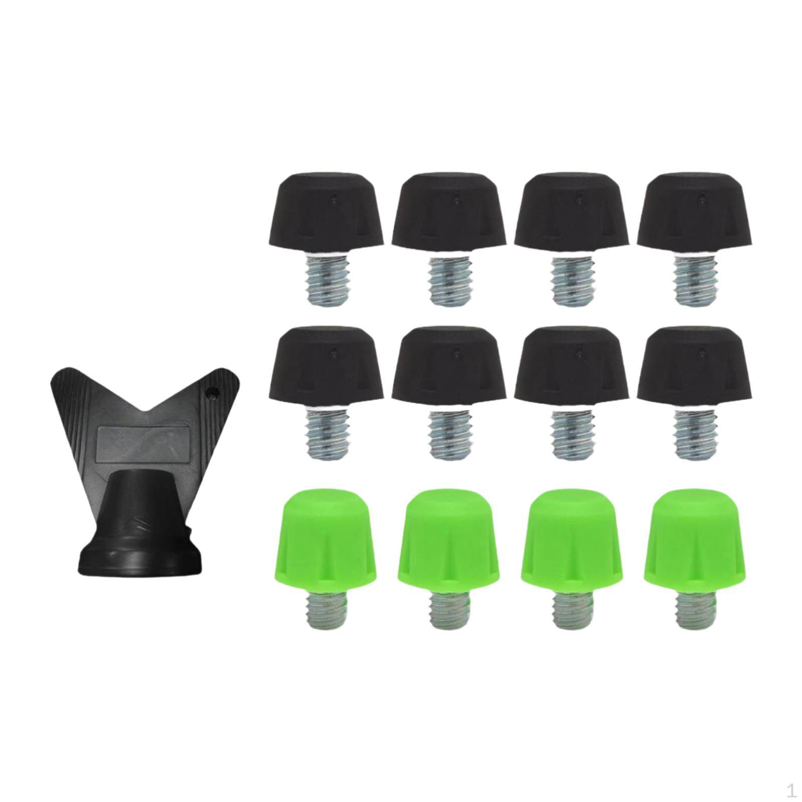 

12 Штук Шипы для Футбольной Обуви Шипы для Футбольных Бутс Нескользящие Запасные Профессиональные Green 11mm Black 8mm
