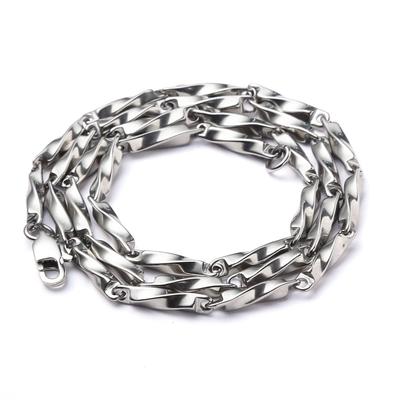 Hip -Hop Necklace Male Tide Simple Titanium Steel Chain Handmade Chain High Sense Sweater Chain Necklace 