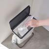 Yamazaki Luce Black 5402 x 2 Slim Side-Opening Garbage Bag Holders, Set of 2, 10L/20L Capacity, with Lid, for Kitchen Use