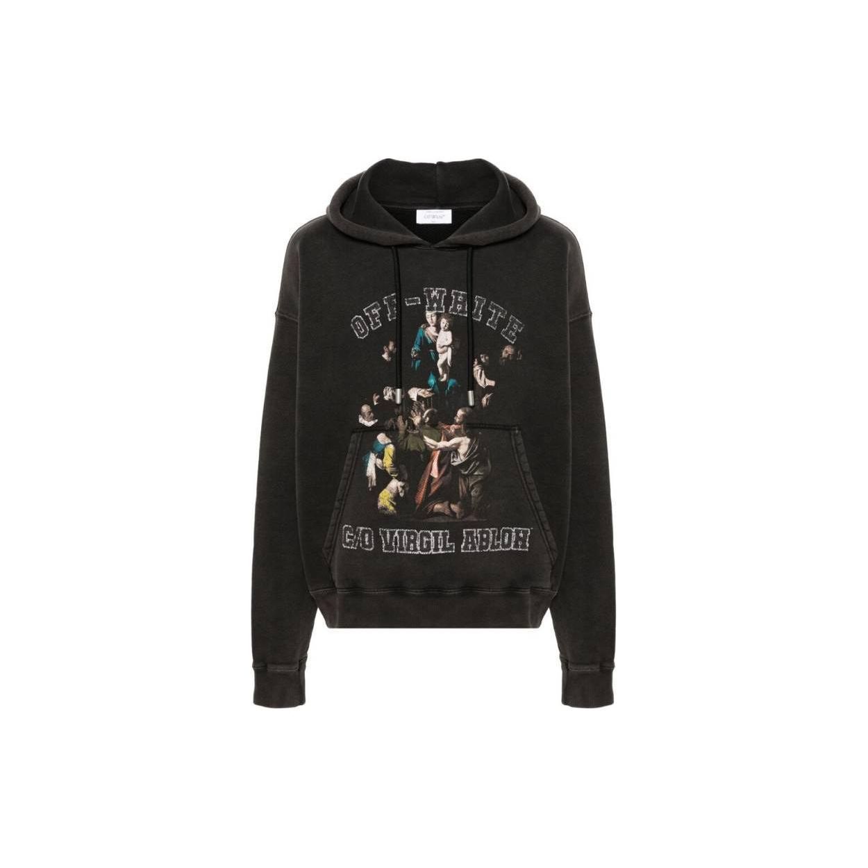 

Off-White Толстовка с капюшоном Mary Skate, черная, мужские топы OMBB085S24FLE0091001 XL