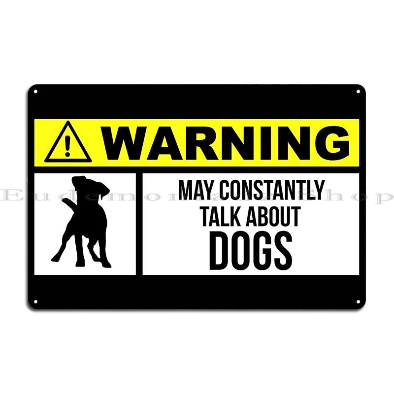 Warnschild Wachhund Stolpergefahr Gefahrenschild Metallschild Klassischer Designer Wand Höhle Kino Individuelles Blechschild Poster