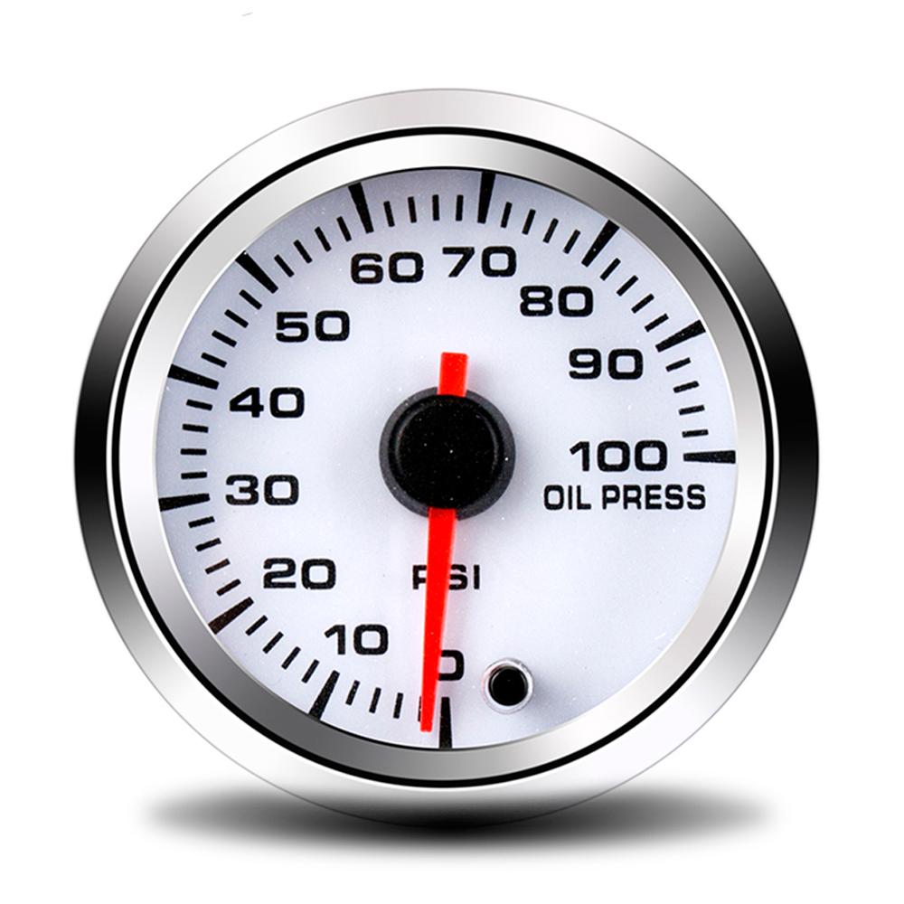 52mm Oil Pressure Gauge Boost Tachometer Voltmeter Air-Fuel Ratio Water Temp Oil Temp EGT Gauge Change 7 Colors Fit for 12V Car