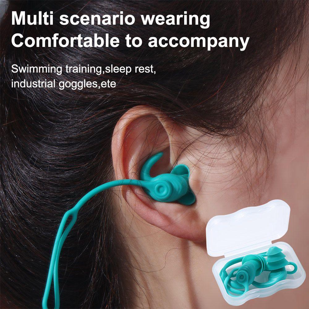 1 Pair Comfort Corded Ear Plug Waterproof Waterproof Earplug Swimming Earplugs  Outdoor Water Sports