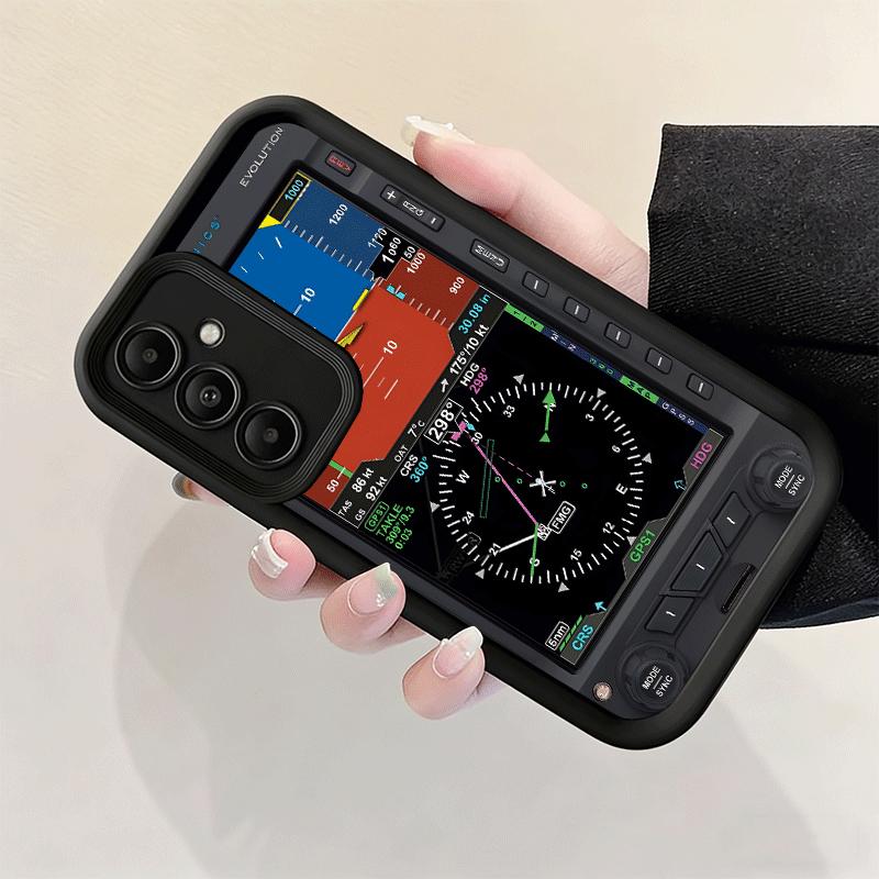 Phone Case for Samsung Galaxy S26 S25 Ultra S24 FE Aircraft Instrument Cockpit Radar Shell S23 Plus S22 + S21 S20 5G Soft Silico